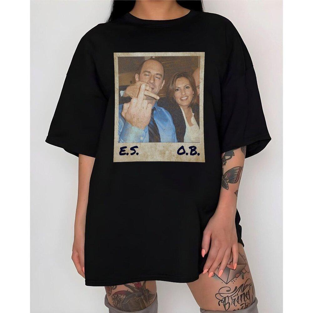 Elliot Stabler And Olivia Benson Law And Order Crime Show Graphic Fan Tee 91